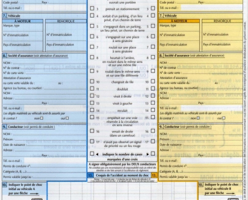 Comment remplir son constant amiable ou comment éviter les accidents responsables ?